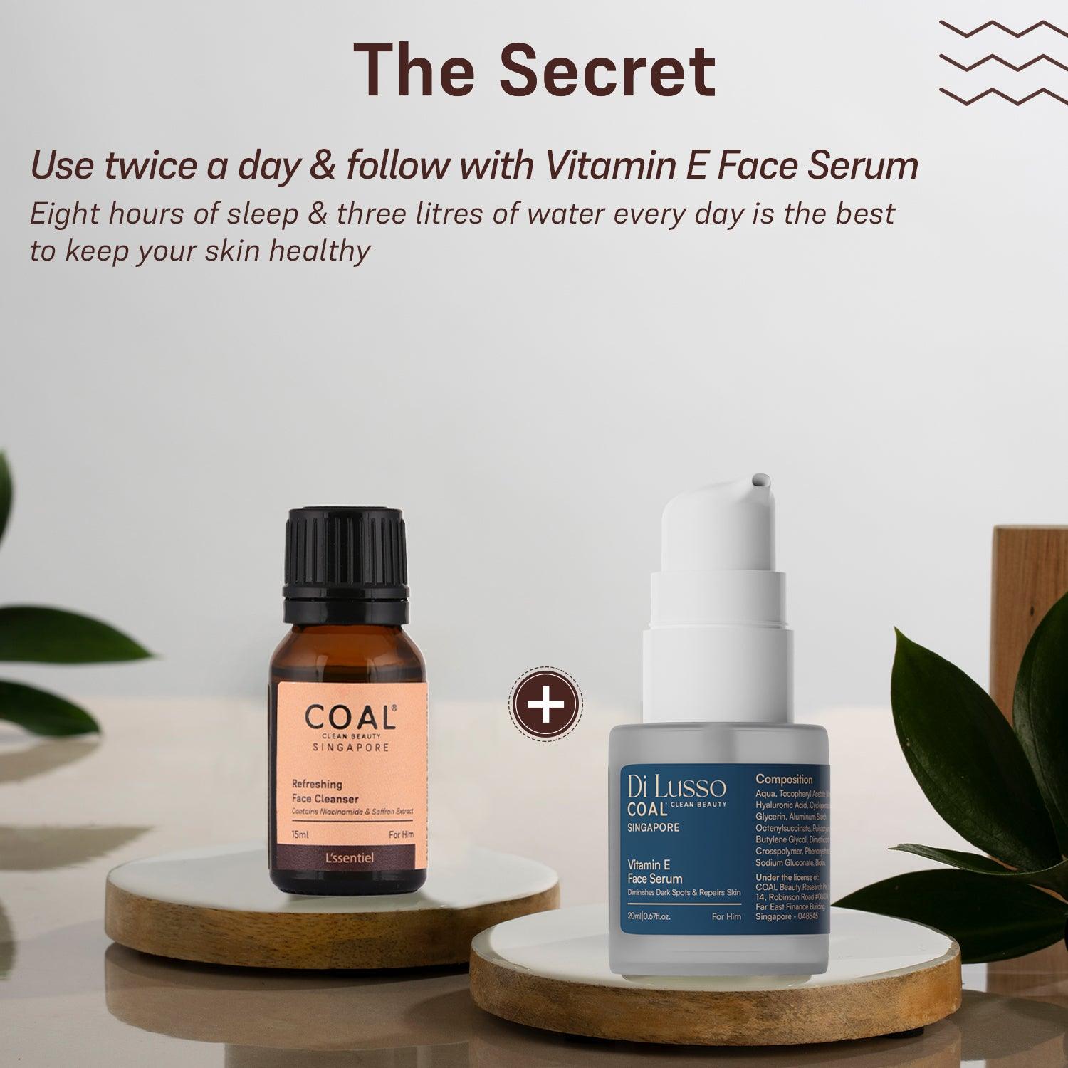 Refreshing Face Cleanser - For Him 15ml (Pack of 2) - Coal Clean Beauty