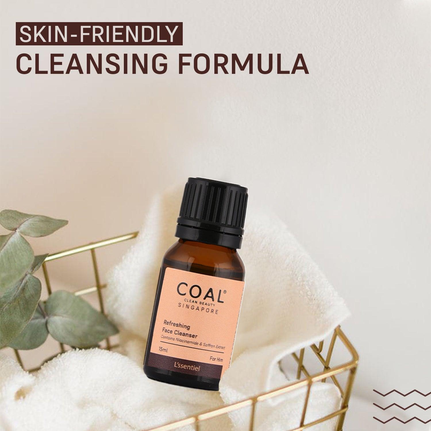 Refreshing Face Cleanser - For Him 15ml (Pack of 2) - Coal Clean Beauty