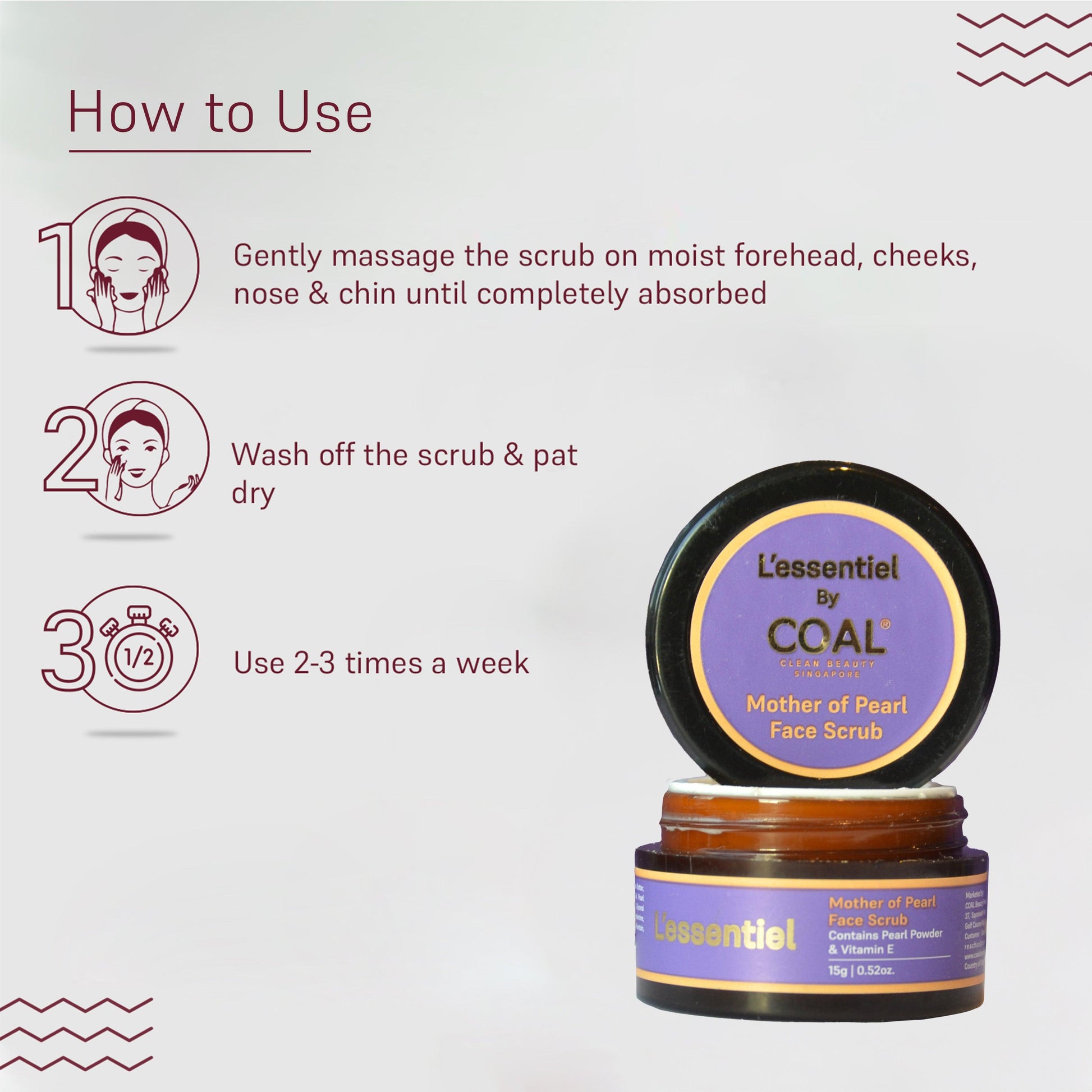 Mother of Pearl Face Scrub - 15g - Coal Clean Beauty