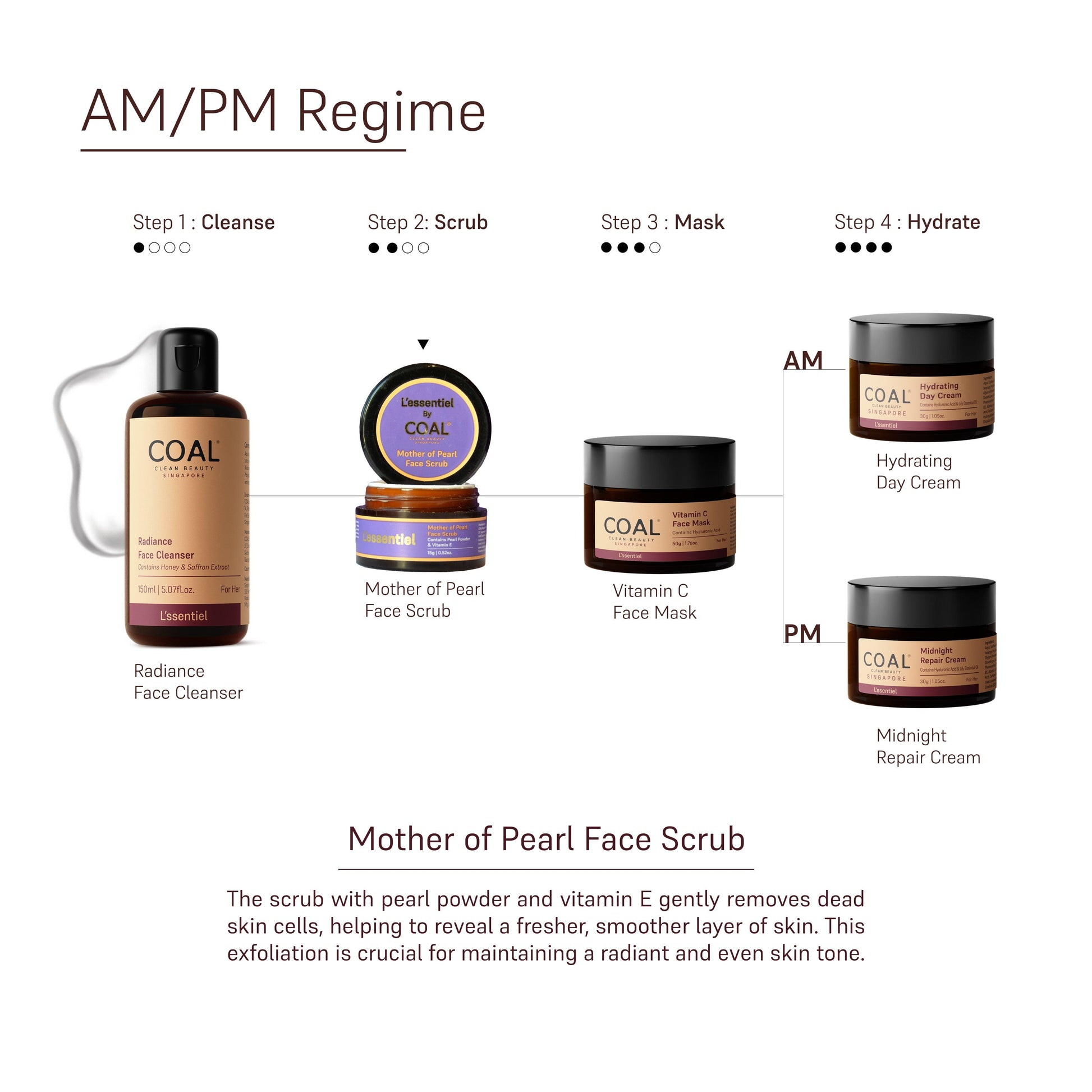 Mother of Pearl Face Scrub - 15g - Coal Clean Beauty
