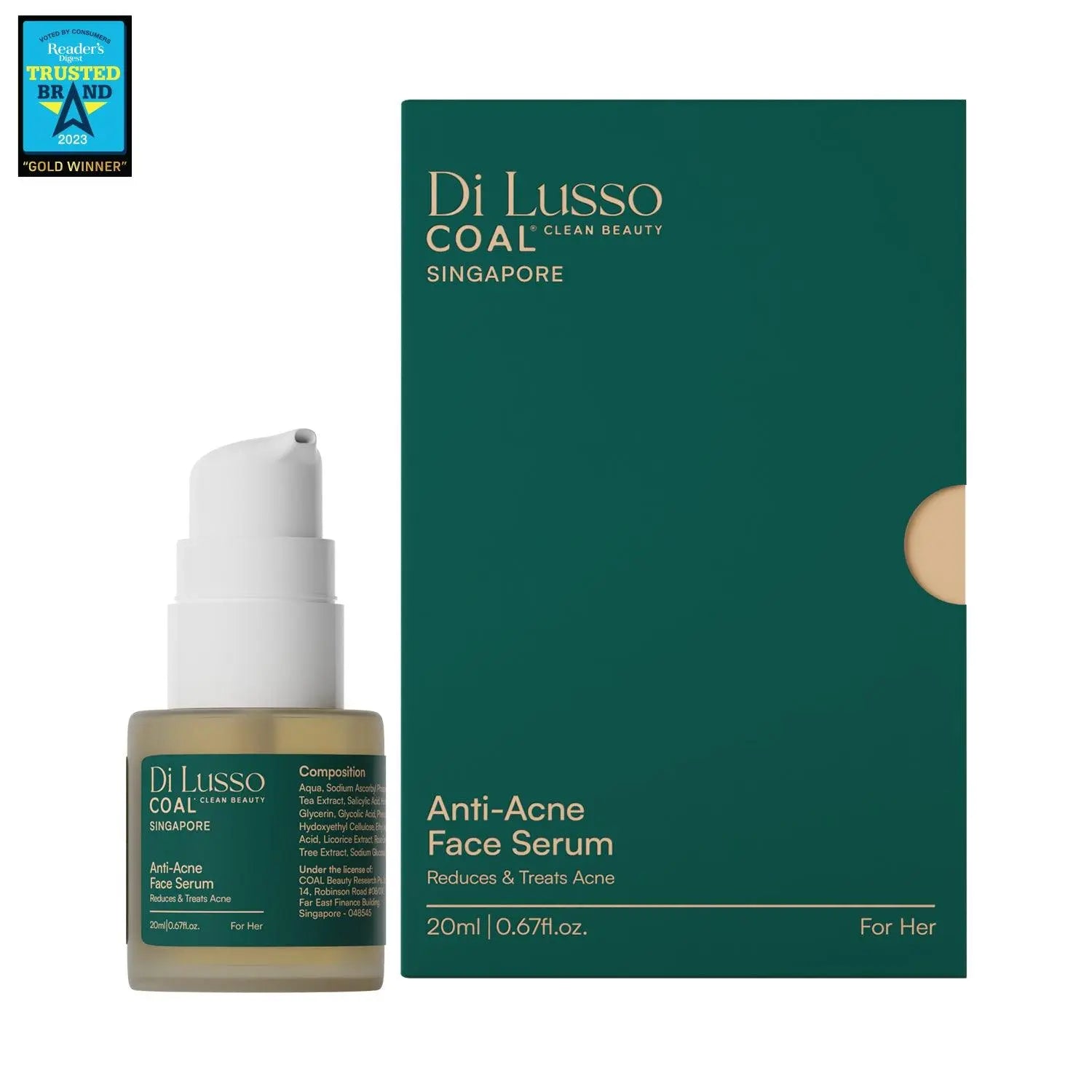 Anti Acne Face Serum - For Her - Coal Clean Beauty