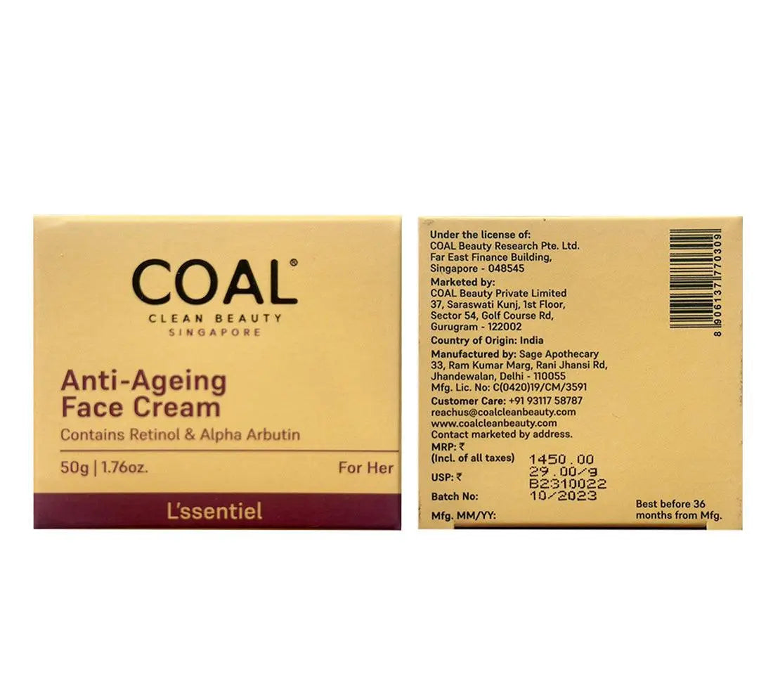 Anti-Ageing Face Cream - Coal Clean Beauty