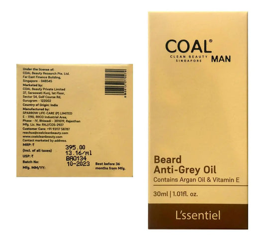 Beard Anti Grey Oil - For Him - Coal Clean Beauty