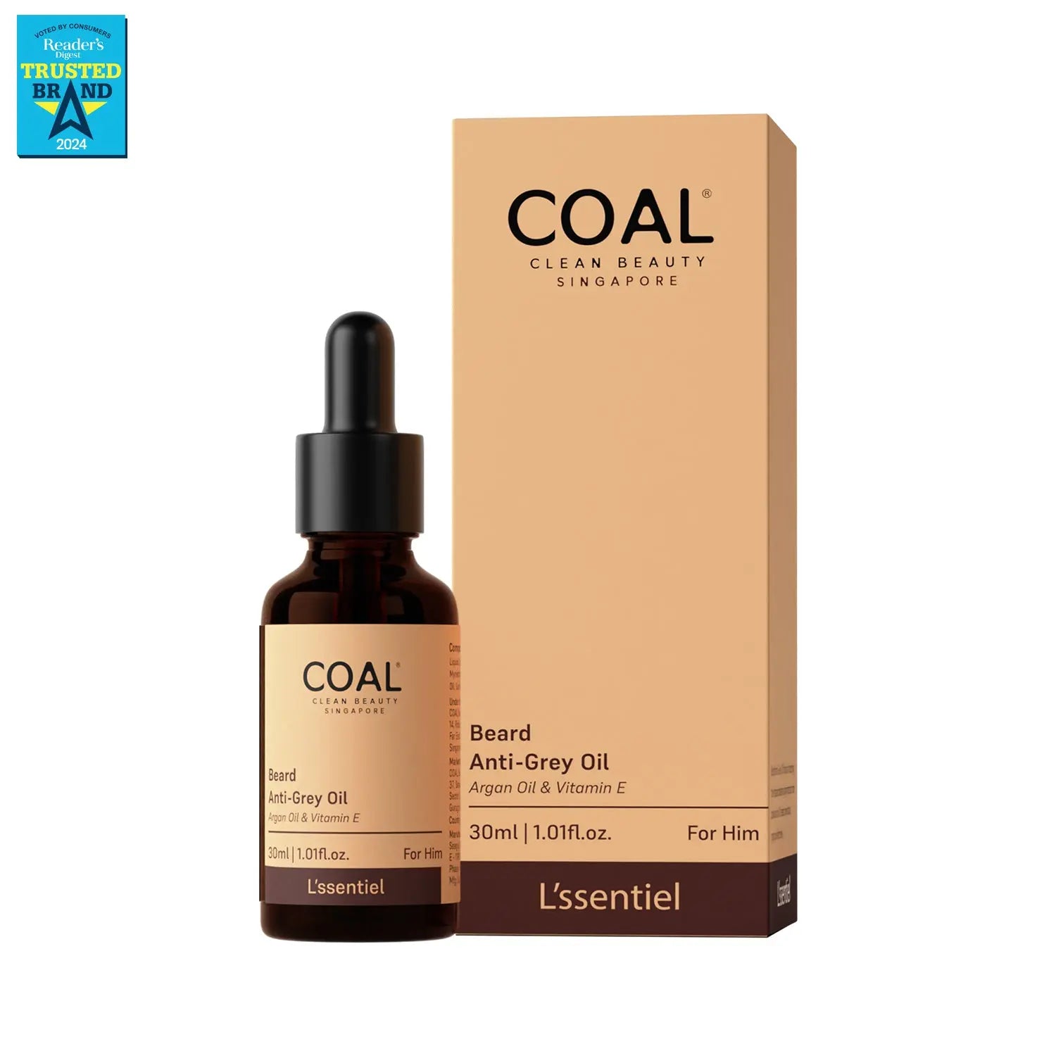 Beard Anti Grey Oil - For Him - Coal Clean Beauty