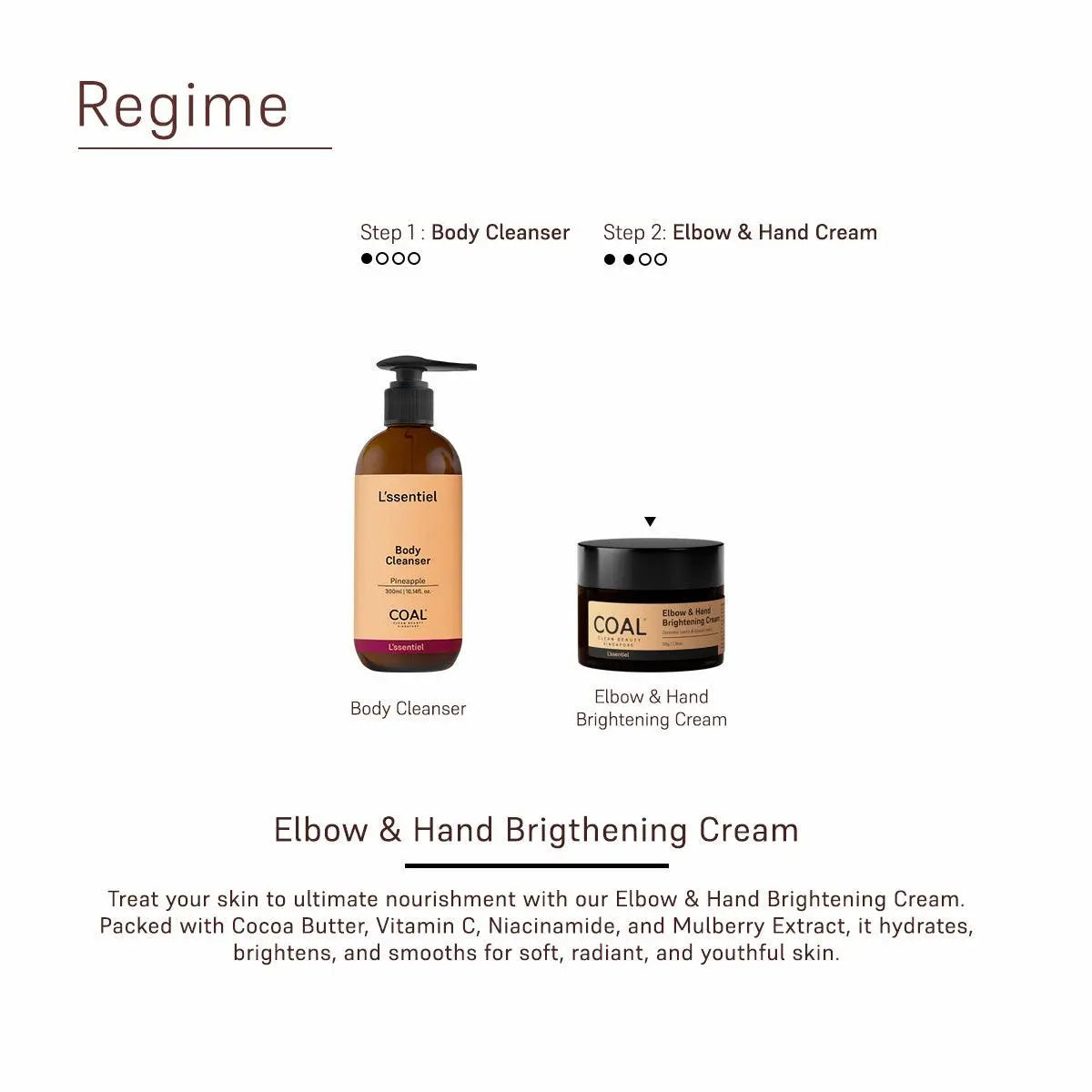 Elbow & Hand Brightening Cream - Coal Clean Beauty