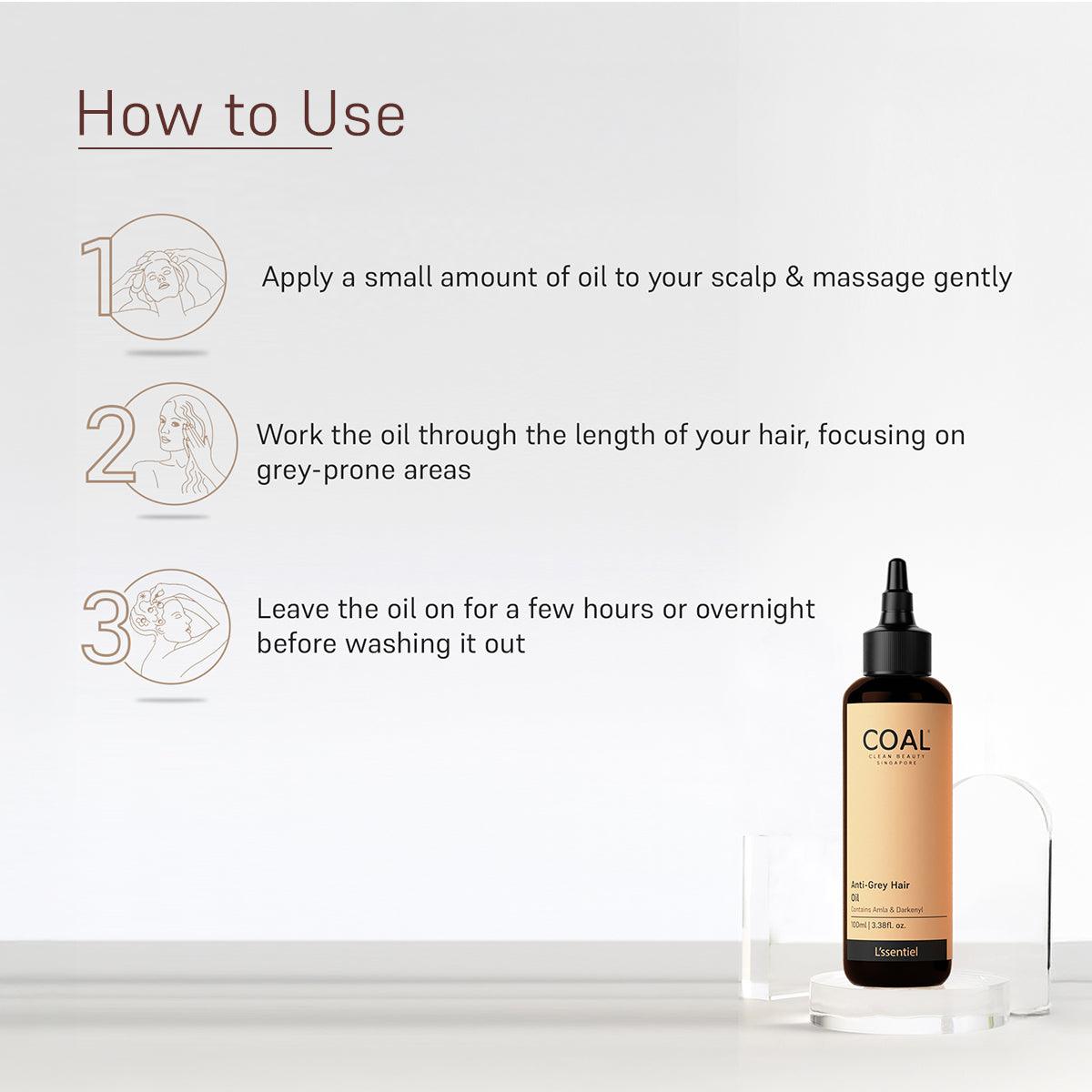 Anti-Grey Hair Oil - Coal Clean Beauty