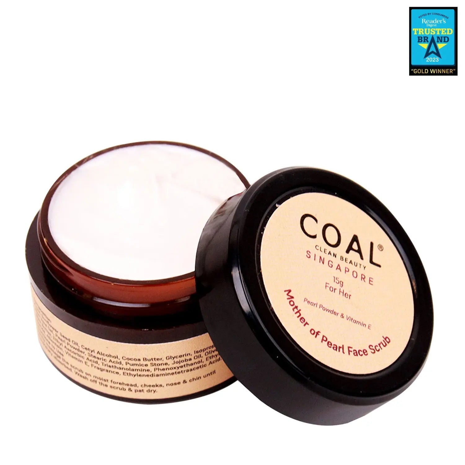 Mother of Pearl Face Scrub - For Her - 15 g - Coal Clean Beauty