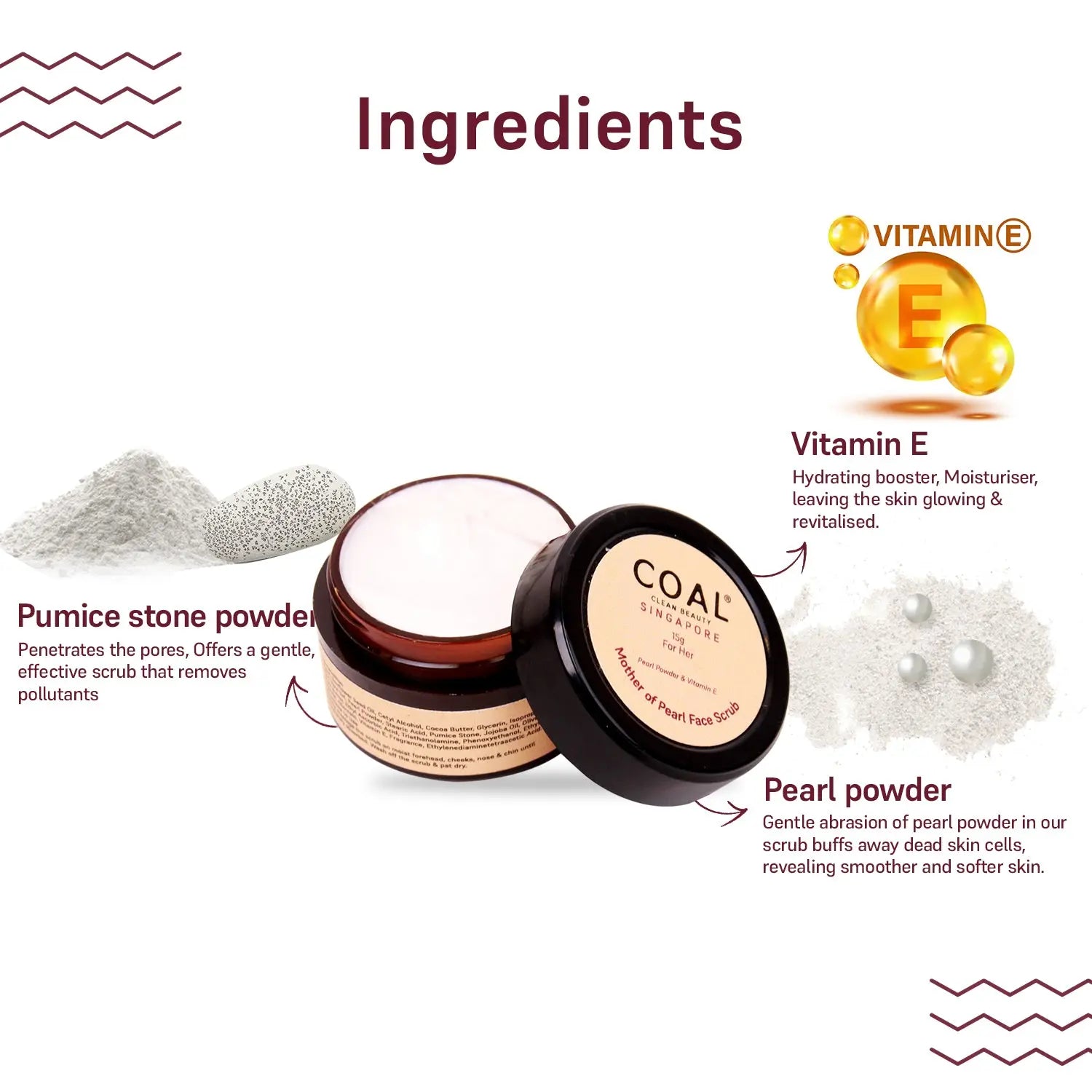 Mother of Pearl Face Scrub - For Her - 15 g - Coal Clean Beauty