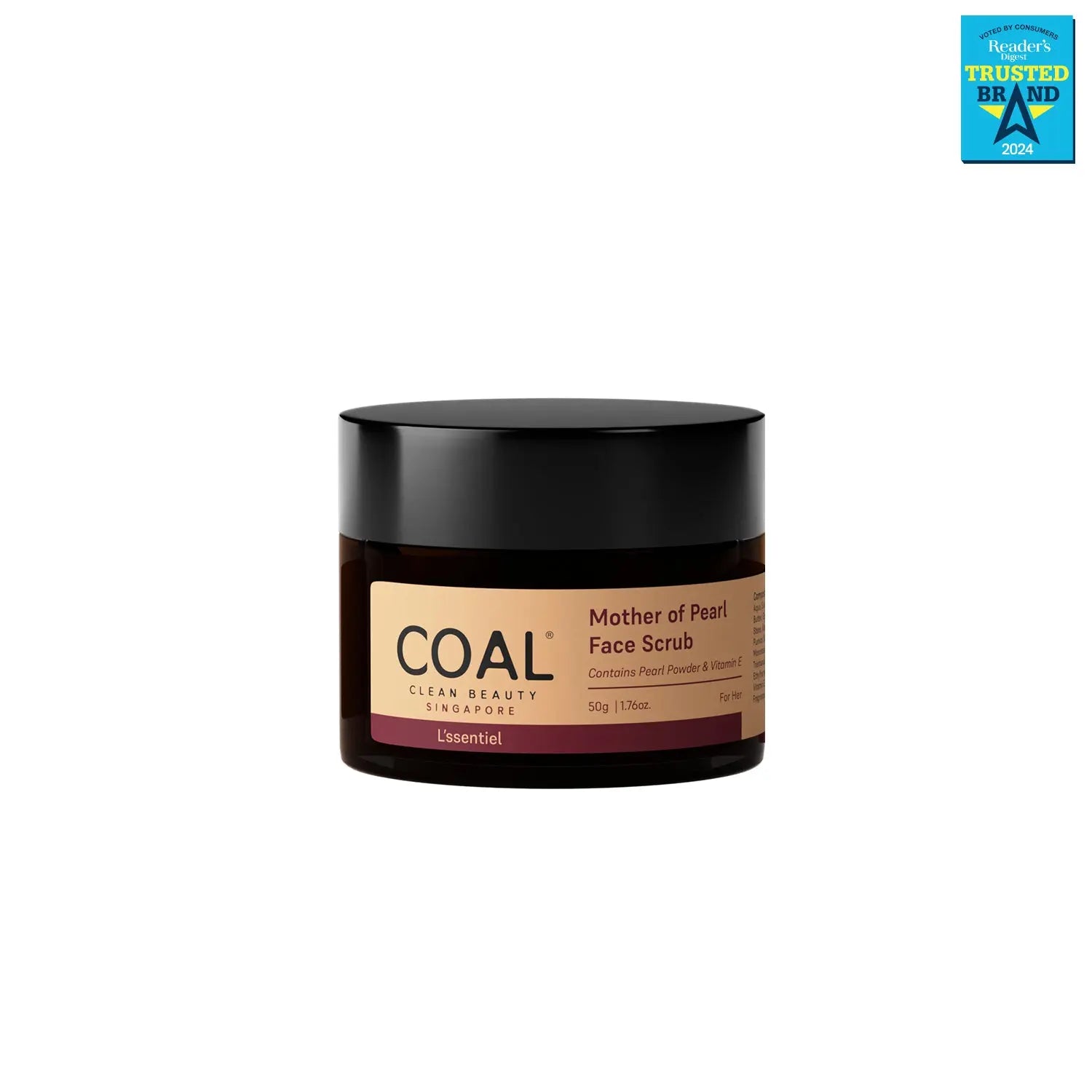 Mother of Pearl Face Scrub - For Her - 15 g - Coal Clean Beauty