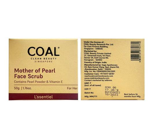 Mother of Pearl Face Scrub - For Her - Coal Clean Beauty