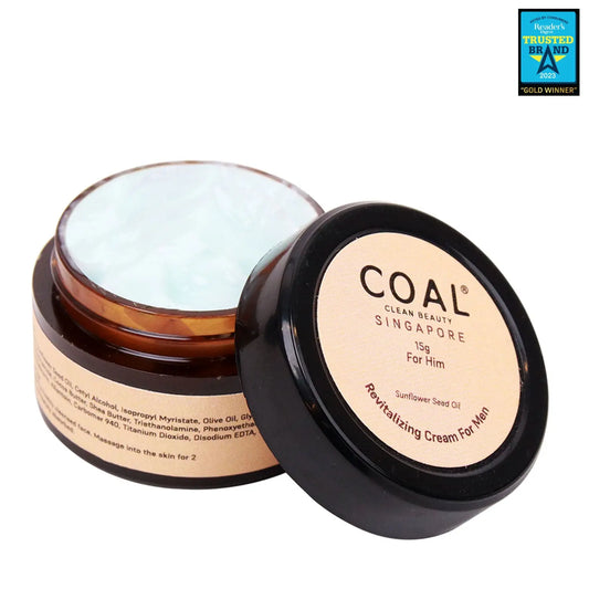 Revitalizing Cream For Men - For Him - 15g - Coal Clean Beauty