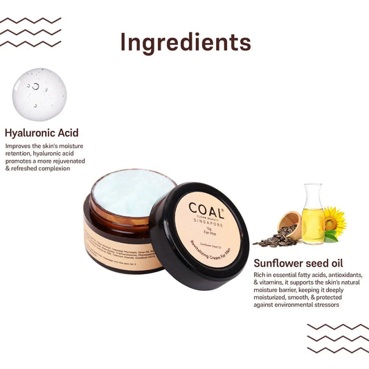 Revitalizing Cream For Men - For Him - 15g - Coal Clean Beauty