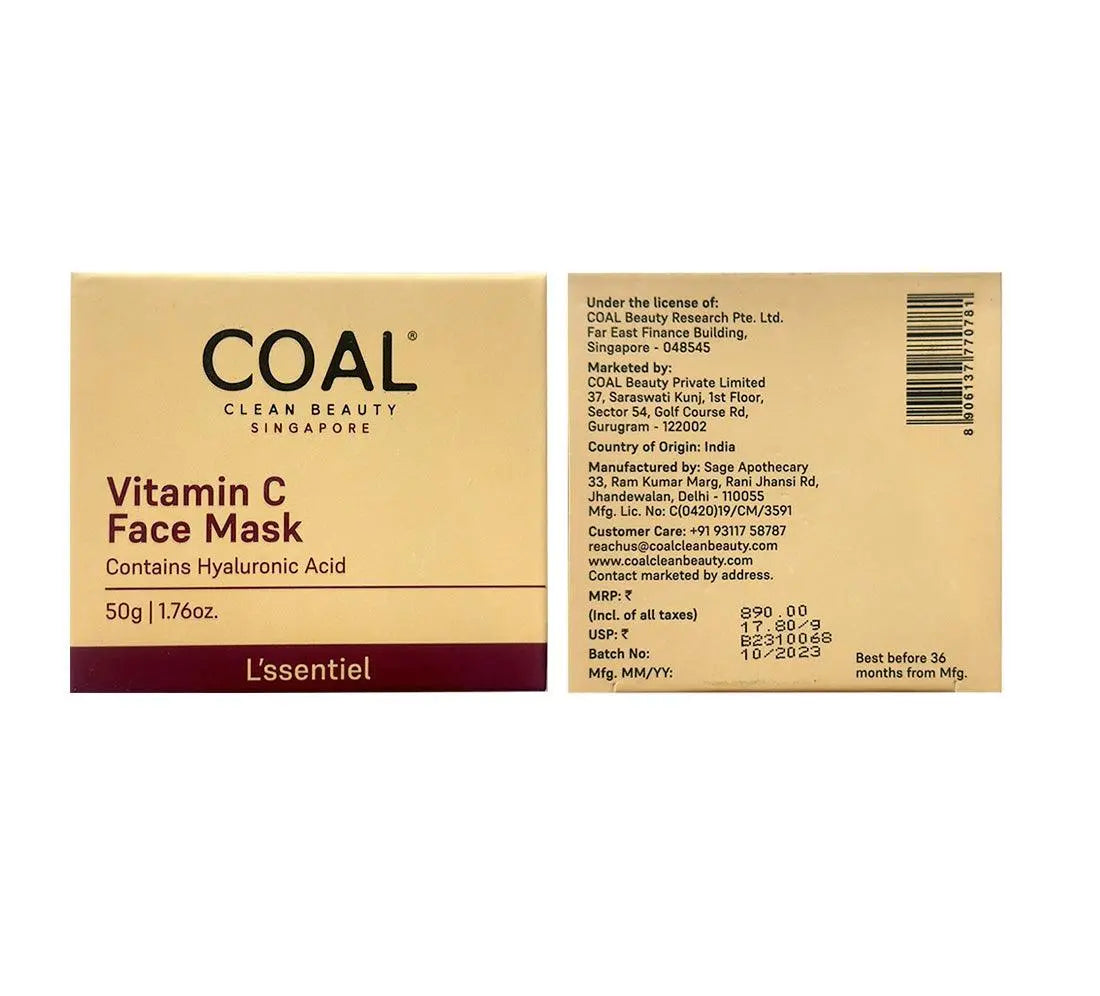 Vitamin C Face Mask - For Her - Coal Clean Beauty