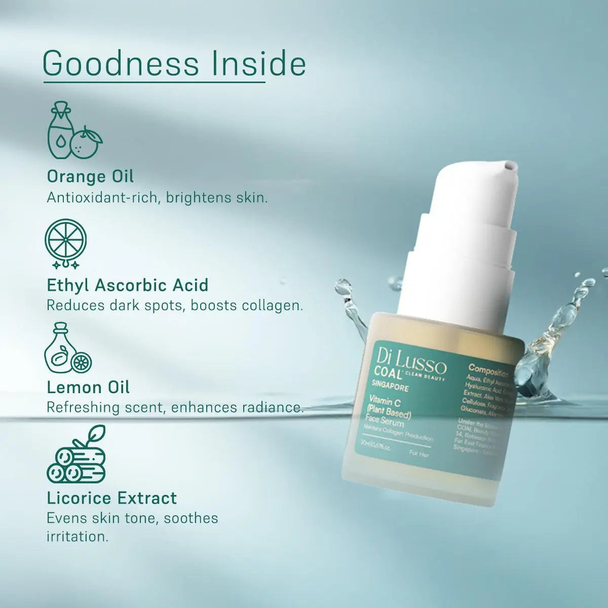 Vitamin C (Plant Based) Face Serum - For Her - Coal Clean Beauty