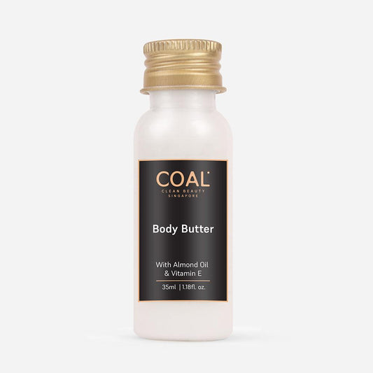 COAL Clean Beauty Head-To-Toe Travel Kit | Face & Body Cleanser, Shampoo, Conditioner & Body Butter | Deeply Cleanses, Repairs & Hydrates | Men & Women | 35ml each | Pack of 4 - Coal Clean Beauty