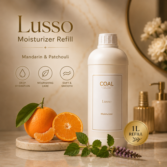 Lusso Moisturizer Refill - 1 ltr - Coal Clean Beauty