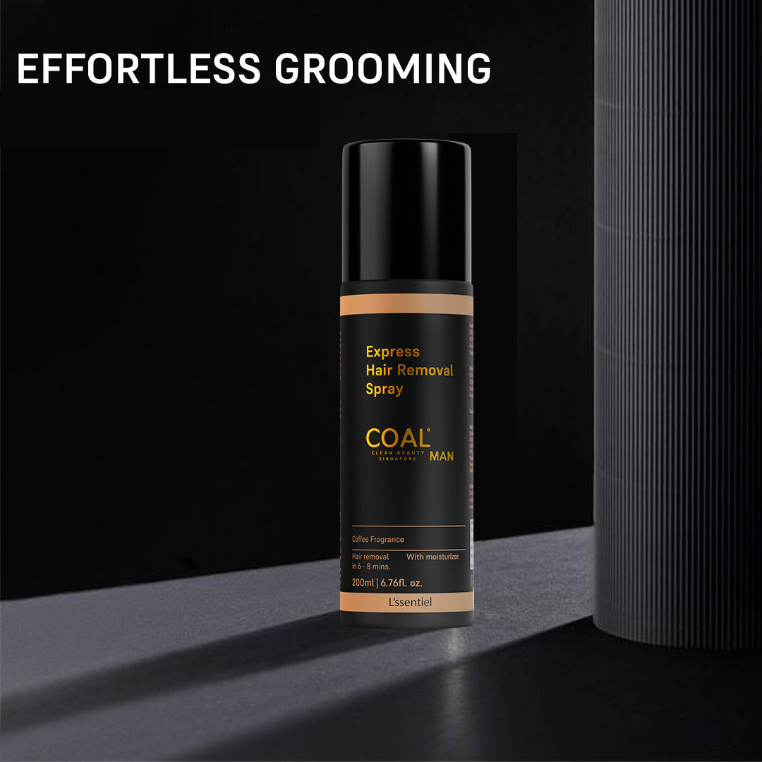 Express Hair Removal Spray for Men - 200ml - Coal Clean Beauty