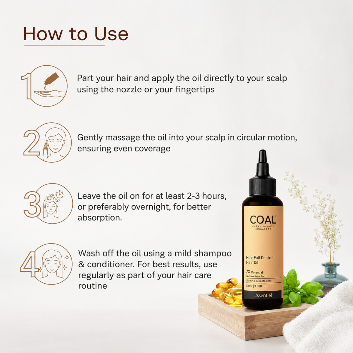 Hair Fall Control Hair Oil - Coal Clean Beauty