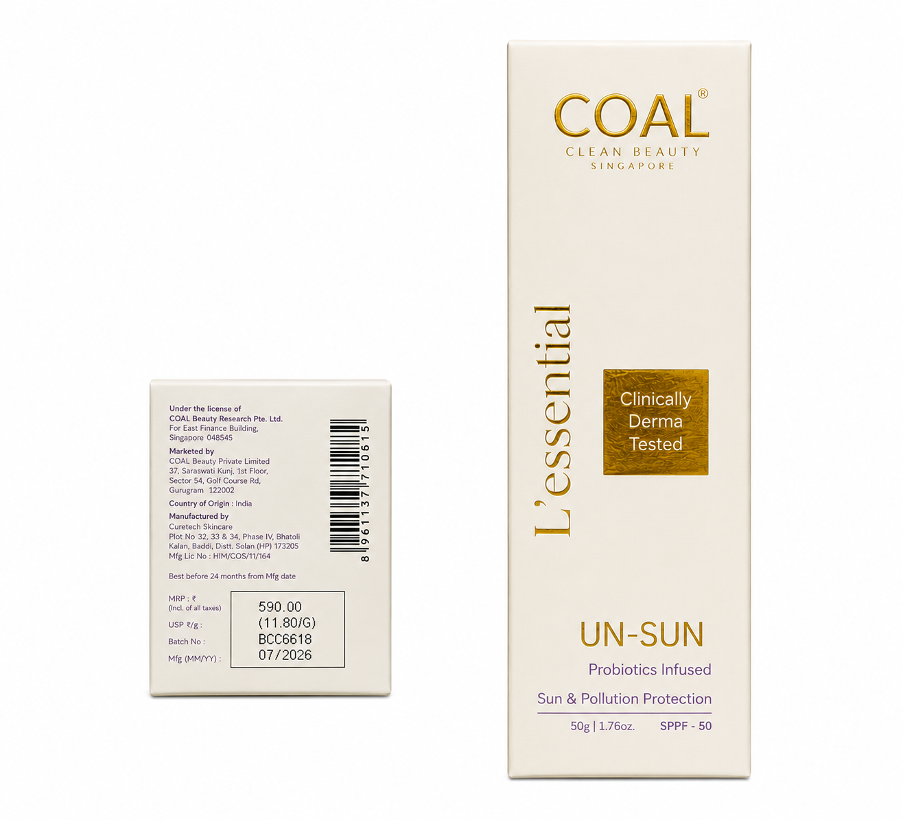 Un-Sun SPF 50 Sunscreen - Coal Clean Beauty