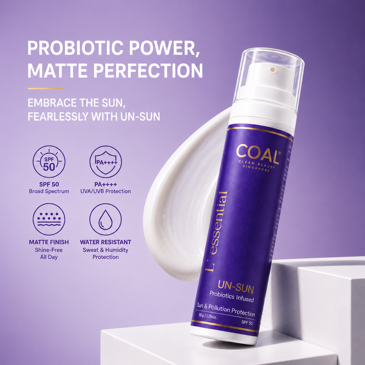 Un-Sun SPF 50 Sunscreen - Coal Clean Beauty