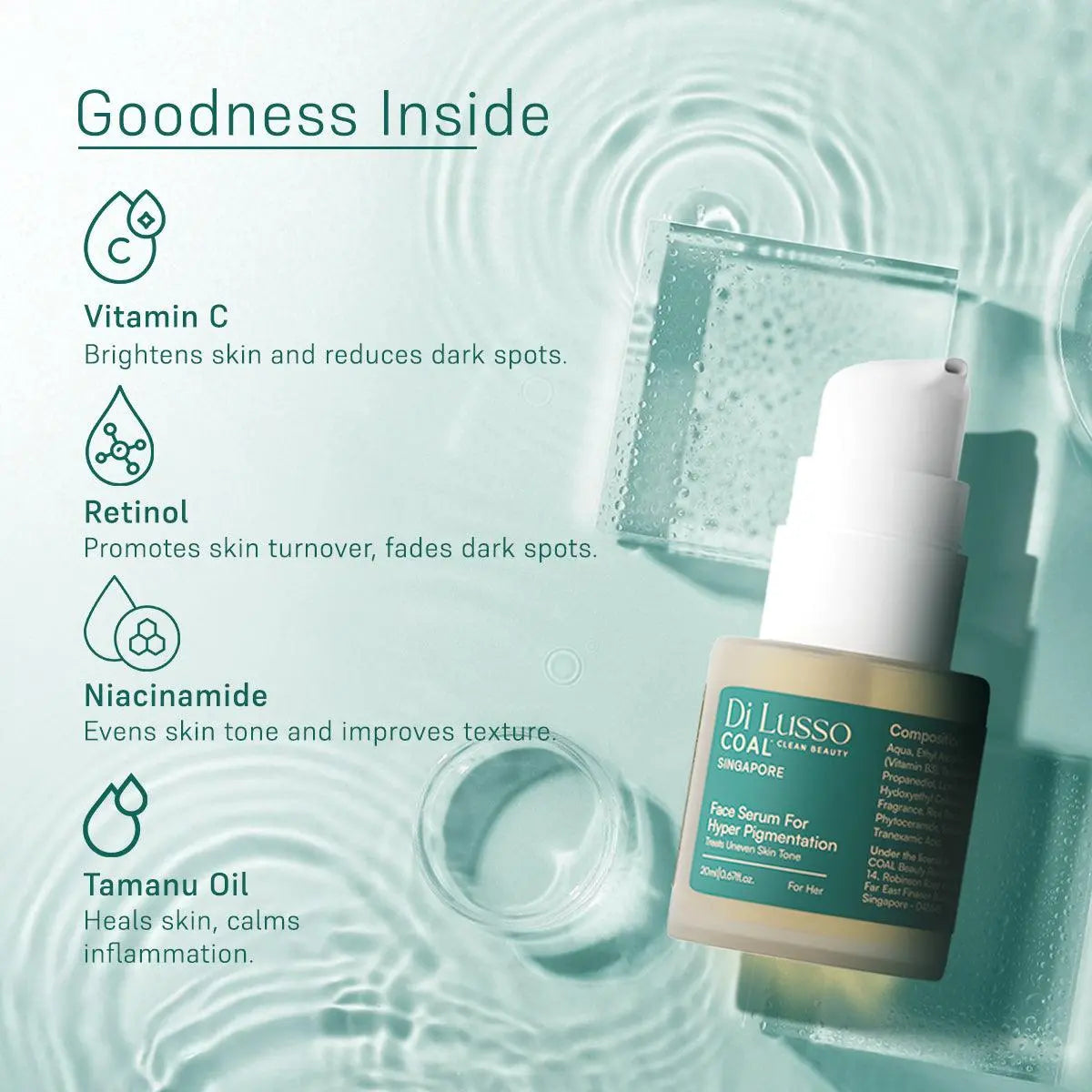Face Serum For Hyper Pigmentation - For Her - Coal Clean Beauty