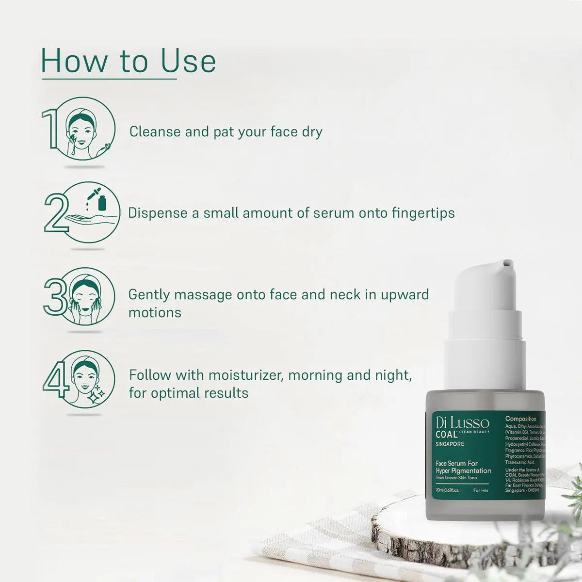 Face Serum For Hyper Pigmentation - For Her - Coal Clean Beauty
