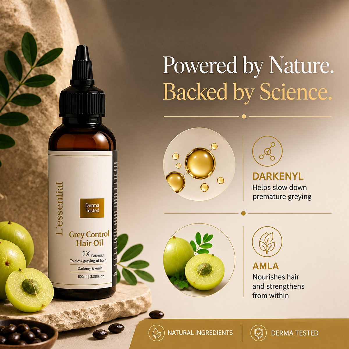 Grey Control Hair Oil - Coal Clean Beauty