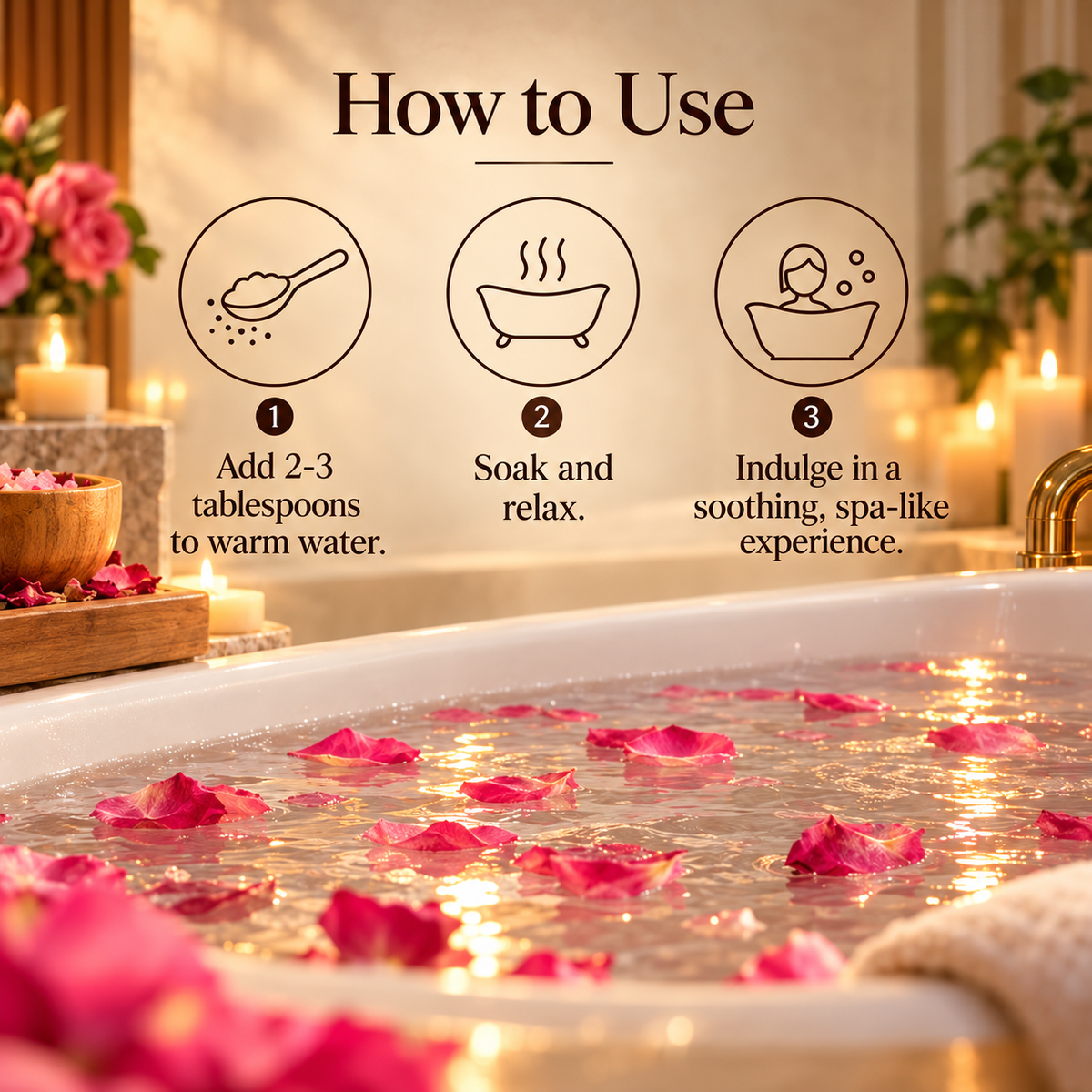 Rose Bath Salt - 40g - Coal Clean Beauty