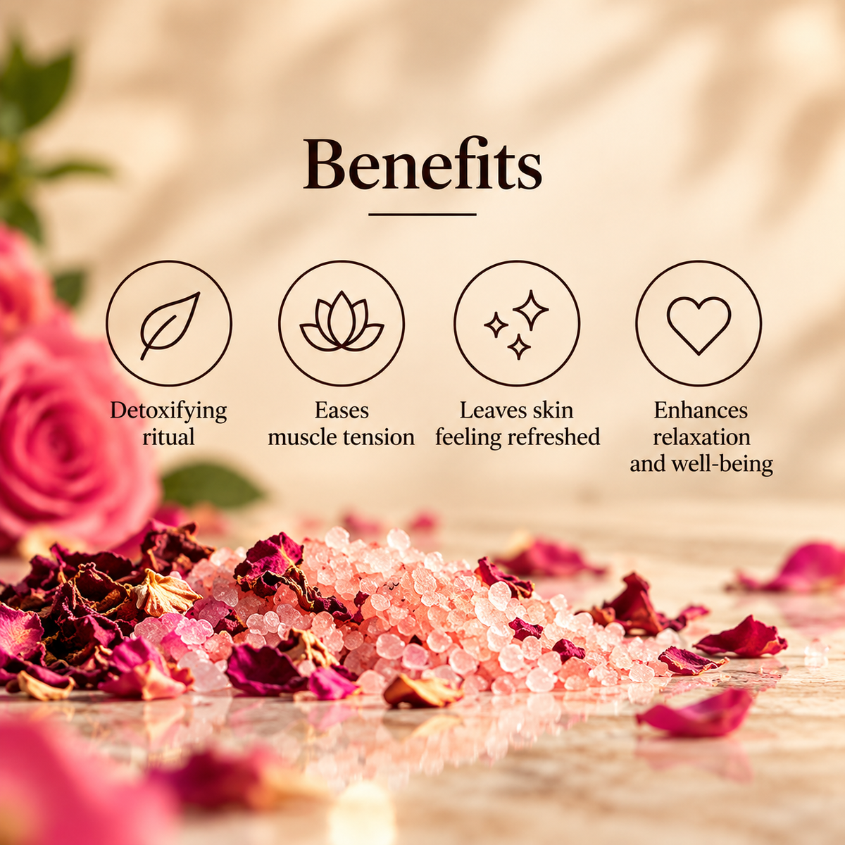 Rose Bath Salt - 40g - Coal Clean Beauty