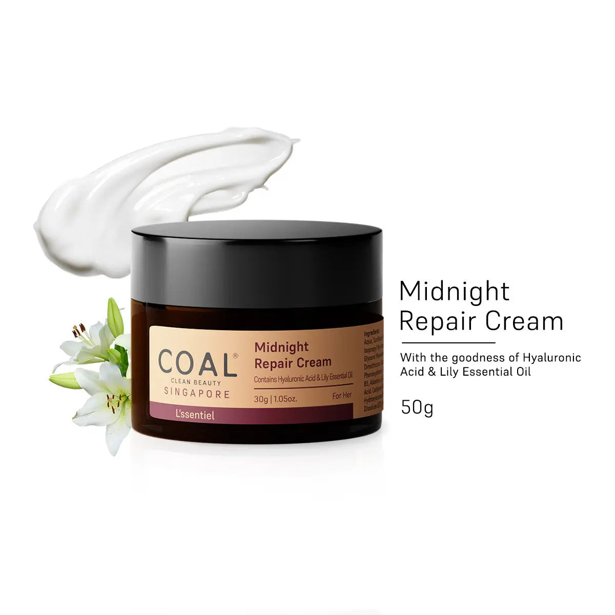 Midnight Repair Cream - For Her - Coal Clean Beauty