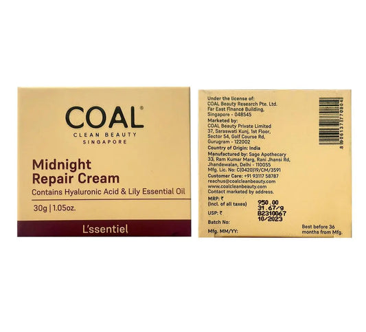 Midnight Repair Cream - For Her - Coal Clean Beauty