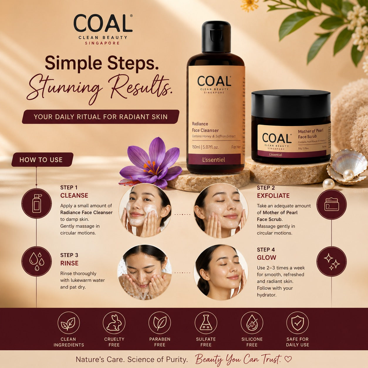 Radiance & Glow Combo - Coal Clean Beauty