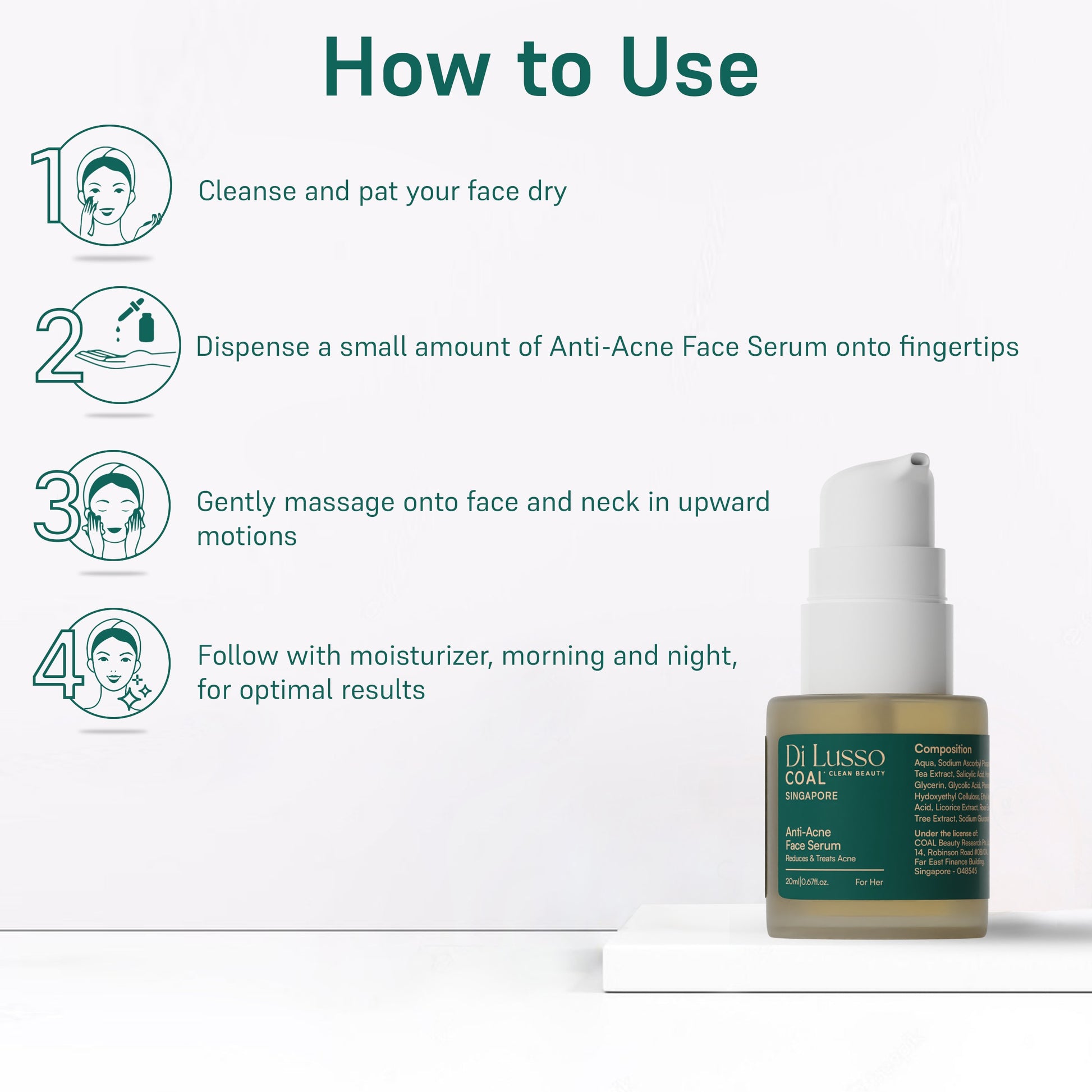 Anti Acne Face Serum - For Her Coal Clean Beauty