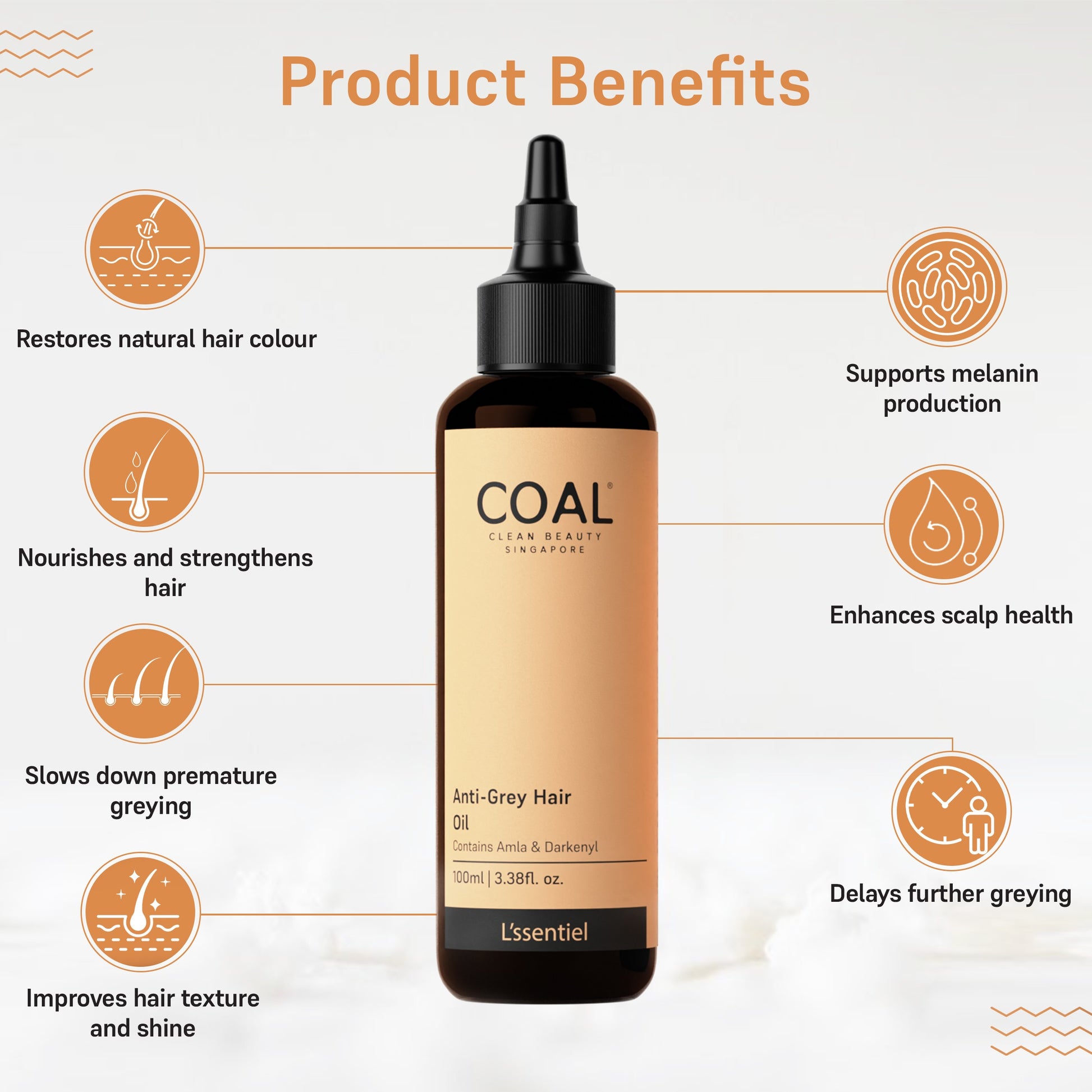Anti-Grey Hair Oil Coal Clean Beauty