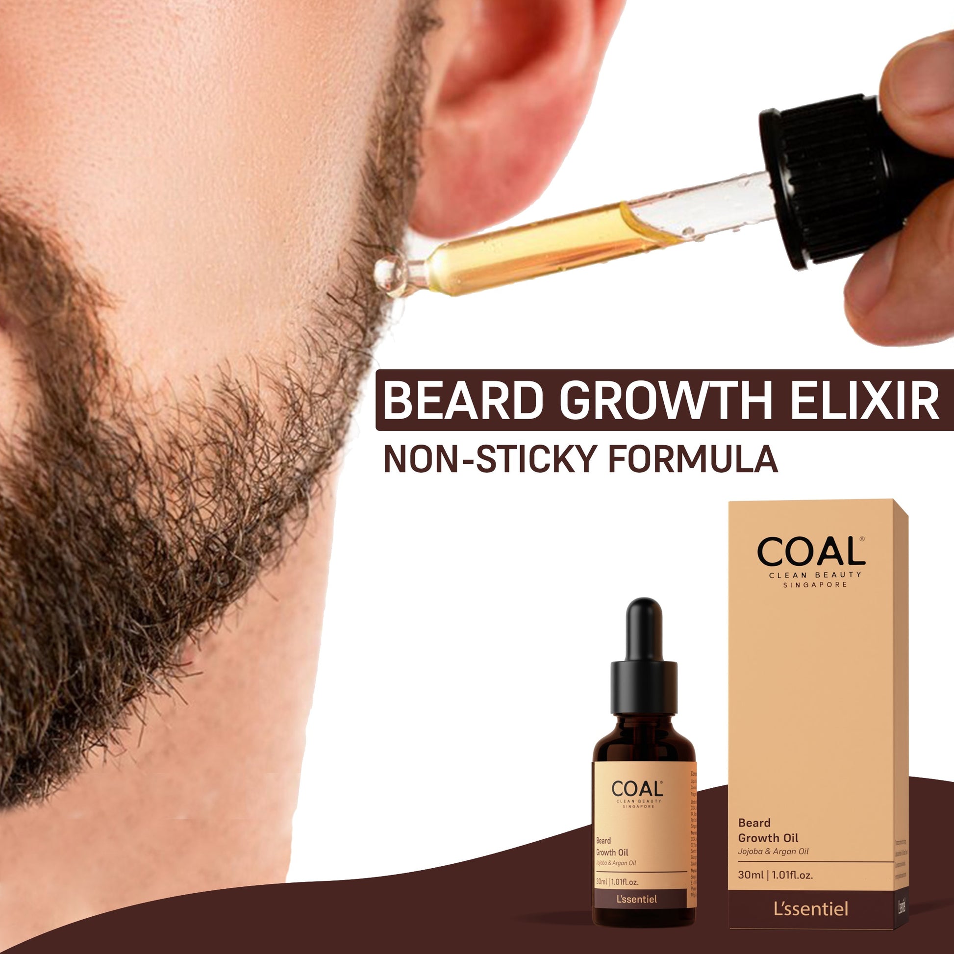 Beard Growth Oil - For Him Coal Clean Beauty