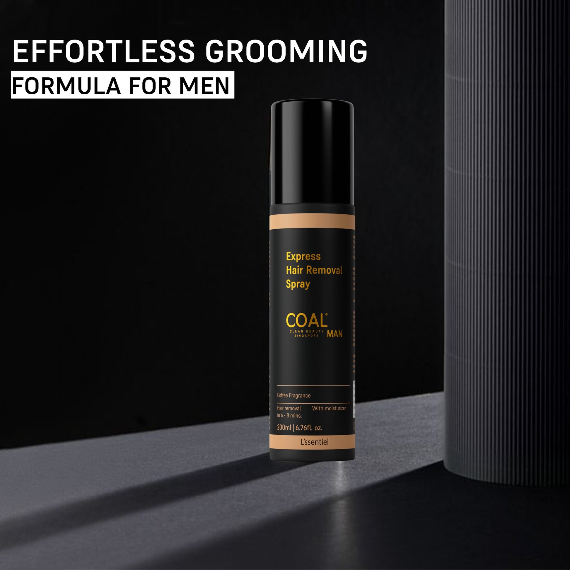Express Hair Removal Spray - For Him Coal Clean Beauty