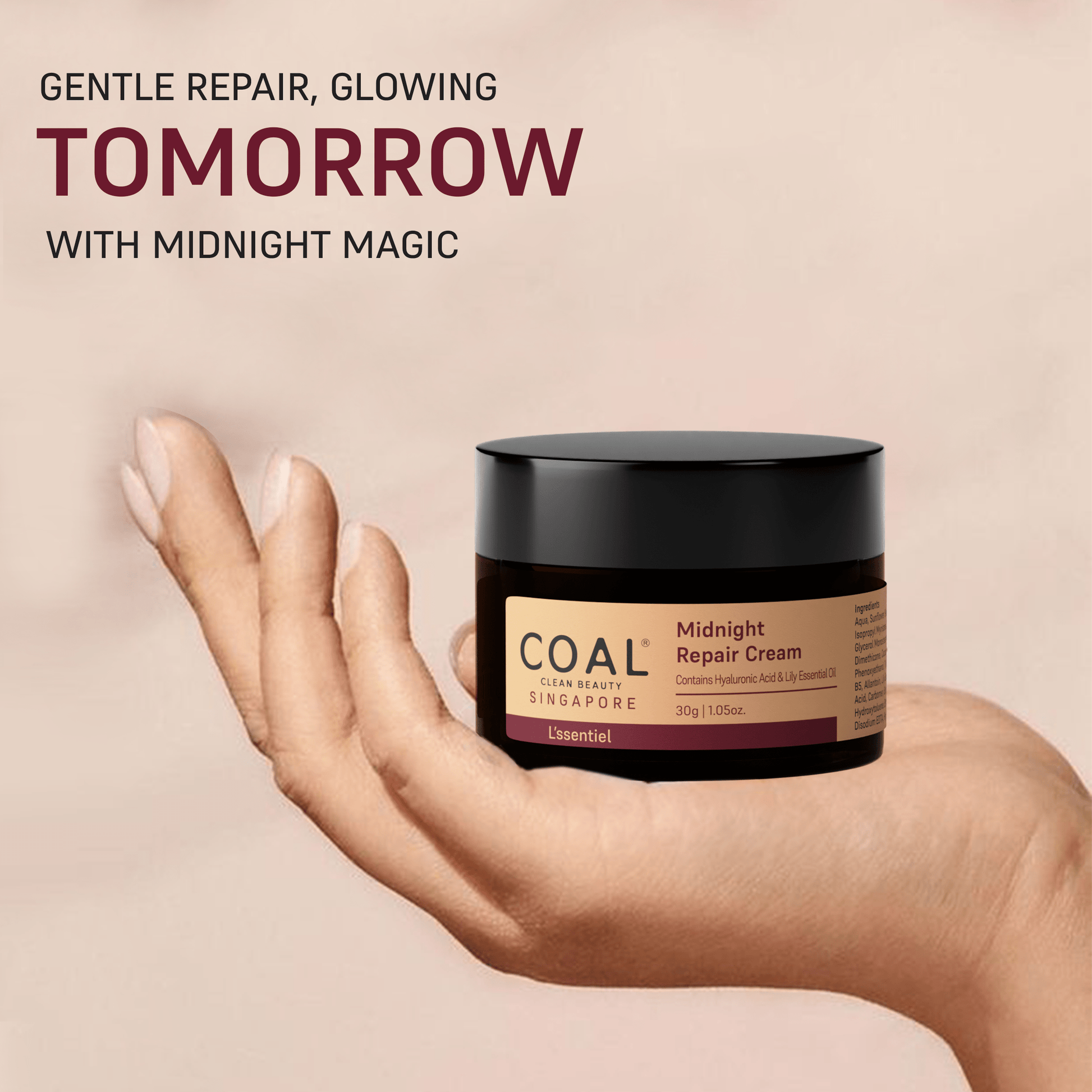 Midnight Repair Cream - For Her Coal Clean Beauty
