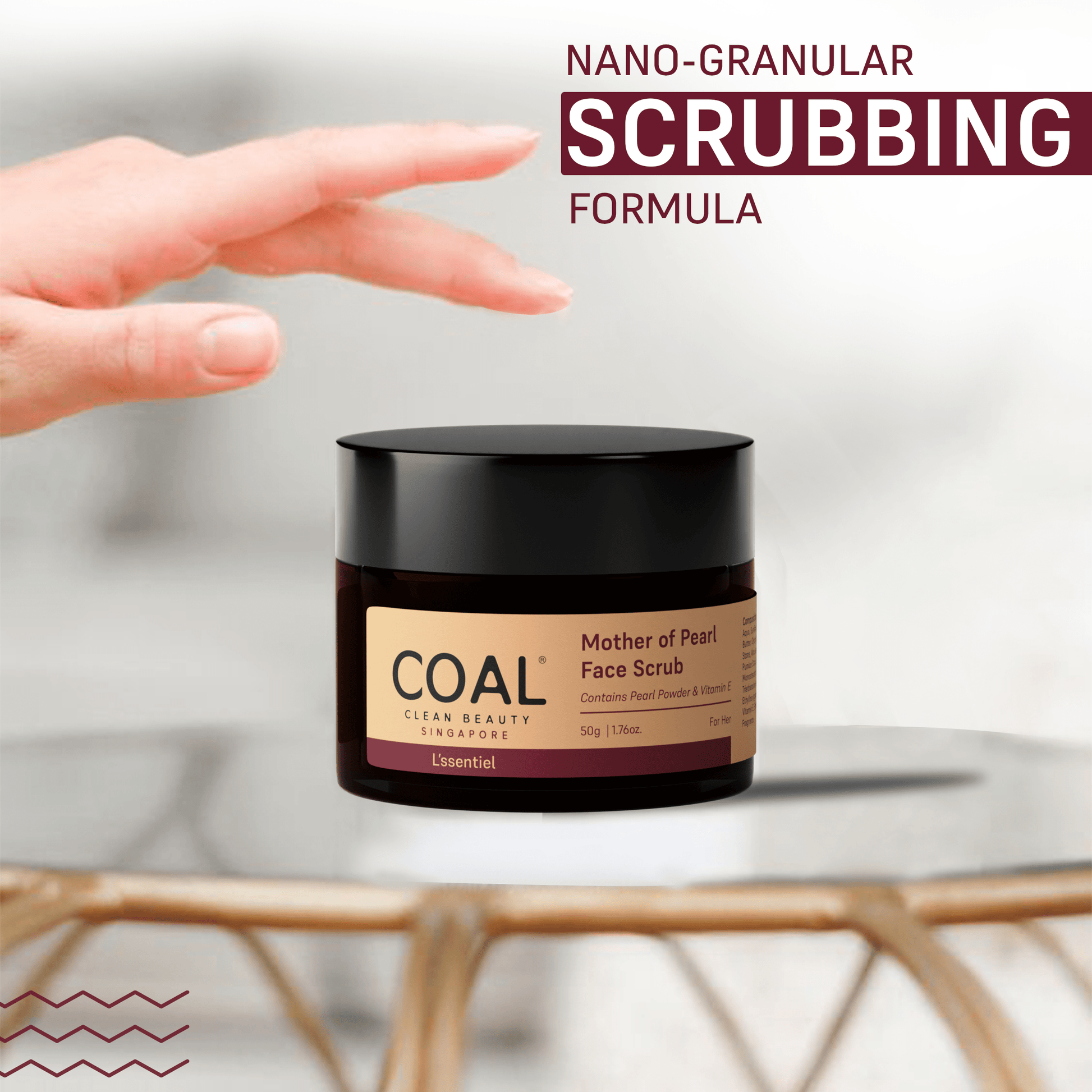 Mother of Pearl Face Scrub - For Her Coal Clean Beauty
