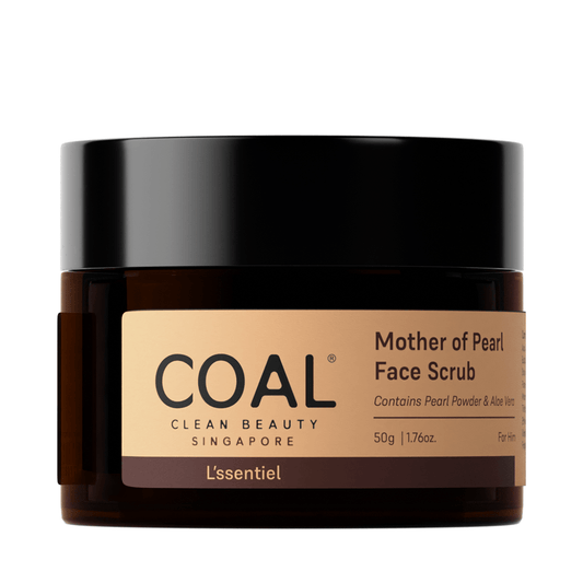 Mother of Pearl Face Scrub - For Him Coal Clean Beauty