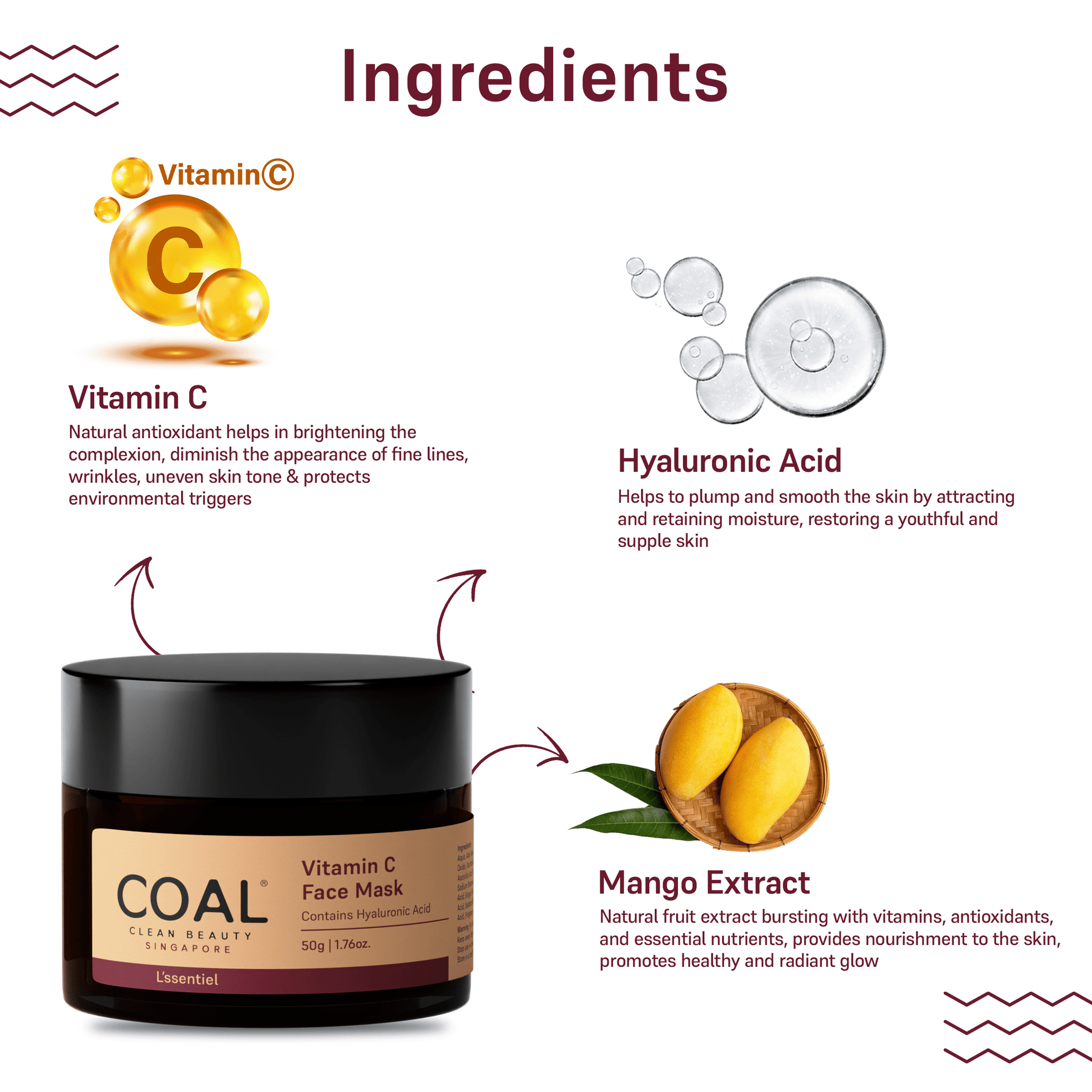 Vitamin C Face Mask - For Her Coal Clean Beauty